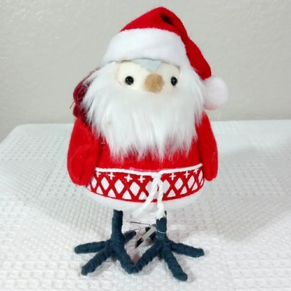 Wondershop Fabric Featherly Friends Santa Bird Koselig Christmas Figurin…